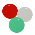 Custom Printed Logo Colored PVC Circled  Waterproof Tags Plastic Round Tags for sale
