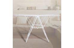 China Detachable Stainless Steel Foldable Clothes Drying Rack With Wheels supplier