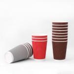 Disposable 16oz Ripple Cups PLA Coated 540ml Kraft Paper Cups for sale