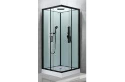 China Modern Shower Room And Black Frame With Tray And Roof supplier