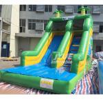 0.55mm PVC Castle Bounce House With Slide Jungle Animal Theme Inflatable Slide for sale