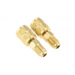 Refrigerant Retrofit Brass Quick Coupler Adapter 1/4 Male Flare 5/16 Female for sale