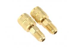China Refrigerant Retrofit Brass Quick Coupler Adapter 1/4 Male Flare 5/16 Female supplier