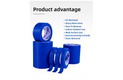 China Custom High Temperature Resistance Blue Masking Tape Painting Refinish supplier