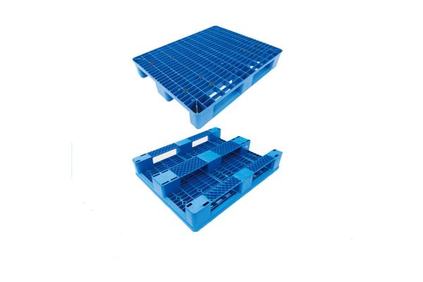 3 Skids HDPE Pallets Open Deck Plastic Pallet 45*35cm 100*50cm