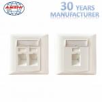 RJ45 Network Faceplate 2 Port 86 Type Wall Face Plate For Telephone / Workstation for sale