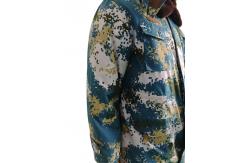 China Tactical Blue Camo Insulated Jacket Detachable Thermal Liner and Adjustable Waist Strap supplier