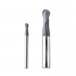 Hard Steel Cutting Tools 2 Blade Metric Carbide Milling Cutter with Metal Ball Nose Graphite Endmill for sale