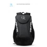 Black Badminton Racket Bag Backpack Jacquard Polyester Lightweight for sale