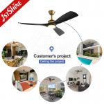 52-Inch Modern LED Ceiling Fan with DC Motor, Black ABS Blades