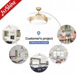 Transparent Hidden Blade Ceiling Fan with LED Light 1stshine Luxury European Design