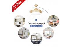 China Transparent Hidden Blade Ceiling Fan with LED Light 1stshine Luxury European Design supplier