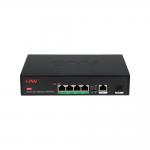 Unmanaged 6 Port Gigabit PoE Switch Fanless Operation with Auto Restart Watchdog for sale