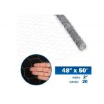 Zinc Coating Hexagonal Wire Mesh / Poultry Mesh Netting 2 Inch 20 Gauge 4 Ft X 50 Ft for sale