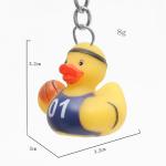 Professional Customized PVC Assorted Mini Rubber Duck Keychains Soft Feeling for sale