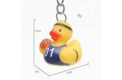 China Professional Customized PVC Assorted Mini Rubber Duck Keychains Soft Feeling supplier