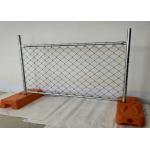 Iron Mobile Chain Link Construction Fence 100*100mm American Standard for sale