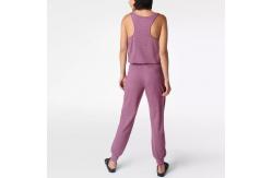 China Athletic Womens Loungewear Set Womens Workout Jumpsuit With Side Pockets supplier