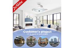China 230V Dc Motor Retractable Ceiling Fan Light Acrylic Lamp shade supplier