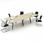 Office Furniture Melamine Board Conference Room Table Deep Oak + Light Oak Color for sale