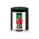 360 Photo Booth Enclosure Backdrop With LED Light Portable for sale