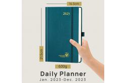 China Leatherette Paper Hardcover OEM ODM A5 2023 Planner Daily Schedule Monochrome Pages supplier