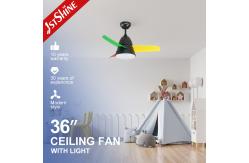 China Bedroom Brushless Dimmable LED Ceiling Fan With Remote RoHS Certification supplier