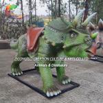 Interactive Fiberglass Triceratops Ride-On: Child-Friendly Dinosaur Sculpture For Theme Parks & Exhibitions for sale