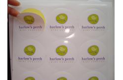 China Custom Round Label Stickers – White PET plastic Circle Logo Sticker Printing & Kids Name Labels supplier