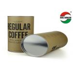 Foil Lined Silver Movable Cover Paper Canister For Coffee Packaging