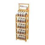 Wooden Free Standing Dried Fruit Snack Display Stand For Shop for sale