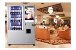 China Alcohol Salad Juice Vending Machine With Elevator , Automated Self Service Vending Machines supplier