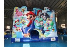 China Digital Printing Inflatable Bounce House With Slides Super Mario Inflatable Jumping Castle supplier