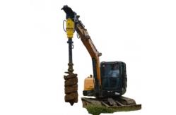 China 6-8t Excavator Backhoe Hydraulic Earth Auger Drill With S5 Auger supplier