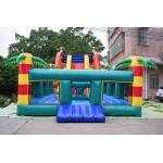 Customized Giant Inflatable Palm Tree Slides Inflatable Bouncy Castle With Slides