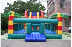 China Customized Giant Inflatable Palm Tree Slides Inflatable Bouncy Castle With Slides supplier