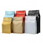 FDA Flat Bottom Coffee Bag 1000g 500g Coffee Bean Packaging With Zipper