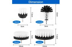 China Carpet Electric Drill Cleaning Brush , 4 Pcs Rotating Brush Cleaning With Soft Bristles supplier