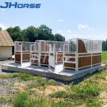 High Strength Steel Tube Frame prefab metal horse stables With Roof long lasting for sale