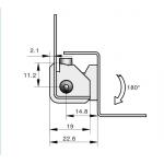 Bright Chrome Window Door Hinges Commercial Adjustable Waterproof