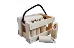 China Wooden Set Early Childhood Development Toys Garden Bowling Incline Blocks supplier