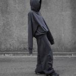 Custom 100% Cotton Streetwear Oversized Pullover No String French Terry Hoodie Sweatsuit Loose Stacked Sweatpants Tracksuit Men for sale
