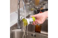 China Disassembled Kitchen Soap Dispensing Palm Brush With Drip Tray supplier