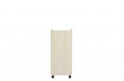 China Children Home Office Wooden Book Rack White Oak Particle Board With Wheels supplier