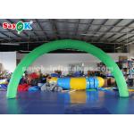 Inflatable Race Arch Outdoor / Indoor Inflatable Entrance Arch With Logo Print Green Color for sale