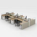 8 Seater Office Workstation Desks Thickness 25mm Modular Cubicle Workstation for sale