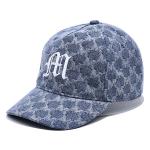 4 Eyelet Washed Cotton Denim Baseball Cap With Embroidered Logo for sale