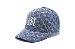 China 4 Eyelet Washed Cotton Denim Baseball Cap With Embroidered Logo supplier