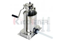 China Vertical Stainless Steel Manual Sausage Stuffer w / 3 Stuffing Tubes 5LB 10LB 15LB supplier