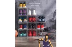 China 3 Layer Thickened Transparent Shoe Box 38*26cm Stackable Shoe Organizer supplier